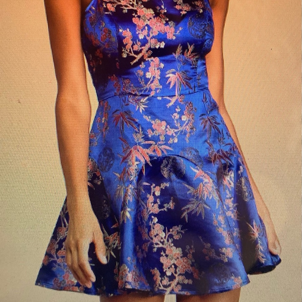Lulus Royal Blue Satin Mini Dress
